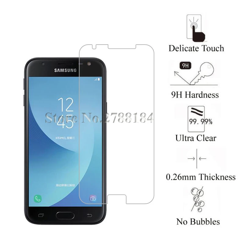 2 шт твердое закаленное стекло для samsung Galaxy J3 J330FN защитная пленка, стекло