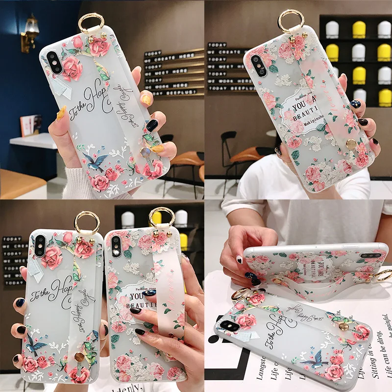 Наручные Крышка для Vivo V15 Pro Y17 Y3 Y66 V5 Lite V5S V7 плюс Y97 Y93 Y93S Y75 V9 Y85 Y67 Y83 Y81 Y81S роз держатель крышки
