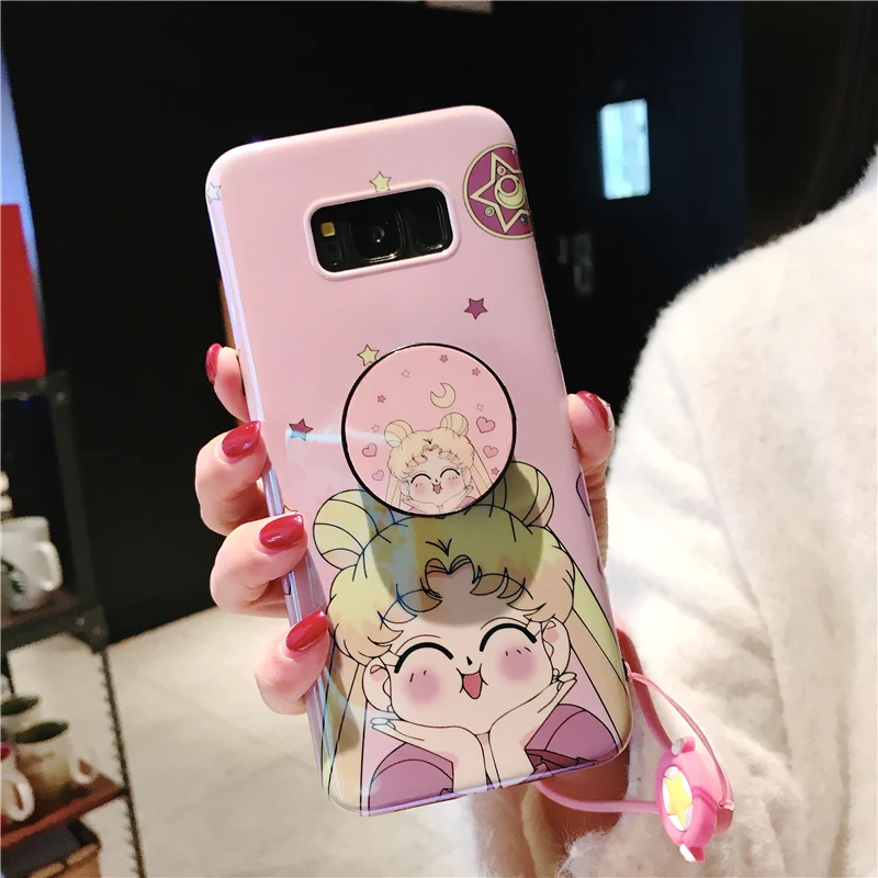 Для samsung S9 plus милый розовый Сейлор Мун мягкий чехол для samsung S8 S8plus note8 note9 задняя крышка для s10 note10pro планка