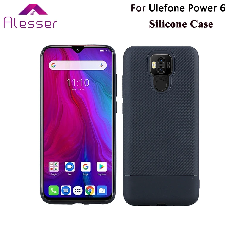 Alesser For Ulefone Power 6 Silicone Case Soft Protective Back Cover Anti-knock Shell Phone Accessories |