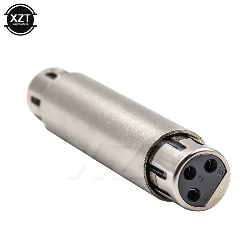 Новый 3 контактный разъем XLR Мама в мама соединитель для микрофона динамика