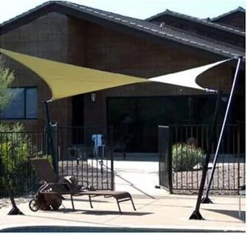 4x6m PU Square Waterproof Shade Sail Encrypt Thick Outdoor Sun Shade Net Anti Uv Awning Canopy Car Balcony Garden Courtyard