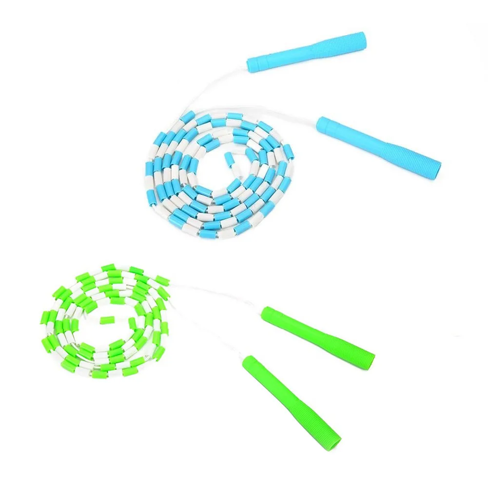 Детская скакалка Segmented из бисера веревка для игровой площадки пластиковые ручки