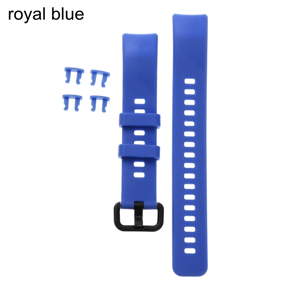 royal blue Цветной классический силиконовый ремешок для часов, браслет, ремешок для huawei Honor Band 4, спортивный браслет, сменные браслеты - Цвет: royal blue