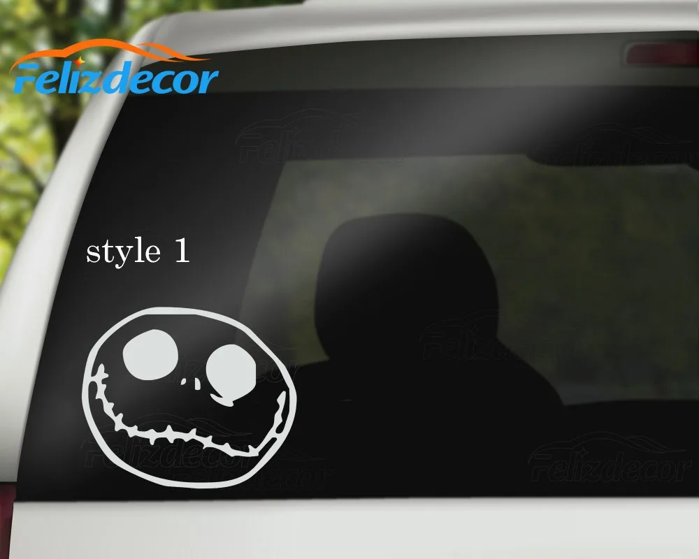 6 стилей Jack Skellington высечка Виниловая наклейка для автомобиля художественная