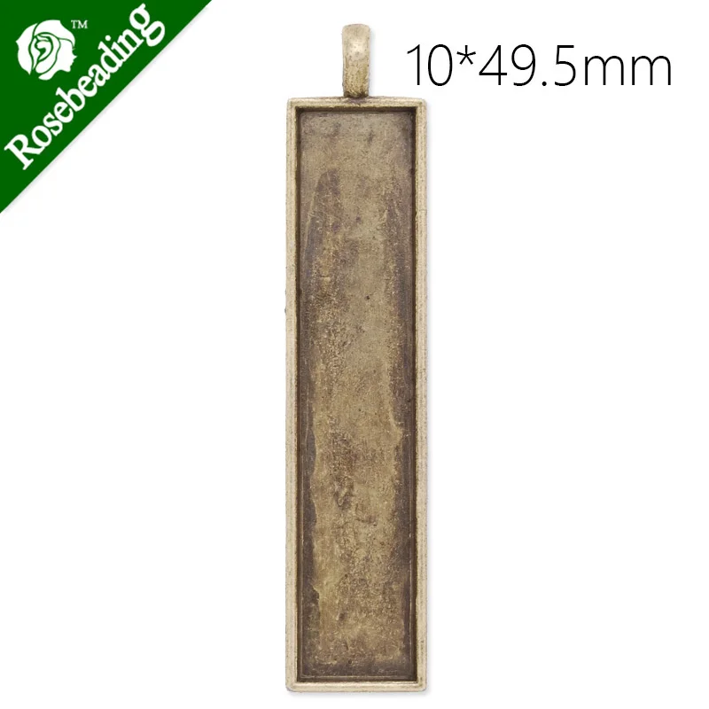 10x50 мм Прямоугольный подвесной лоток заполненный цинковым сплавом античное