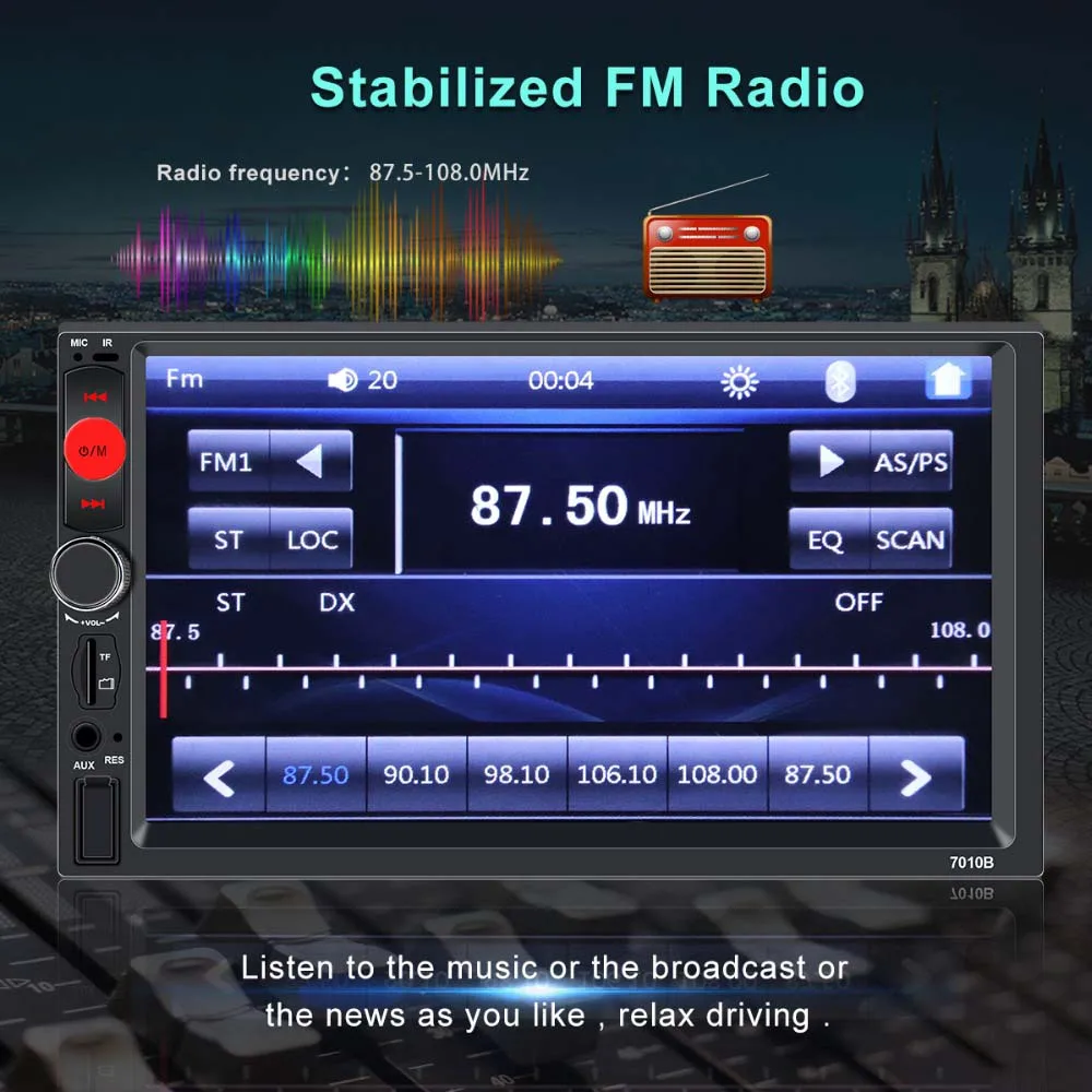 7010b 2 din автомагнитола 2din multimidia радио Универсальный Автомобильный 7 ''экран