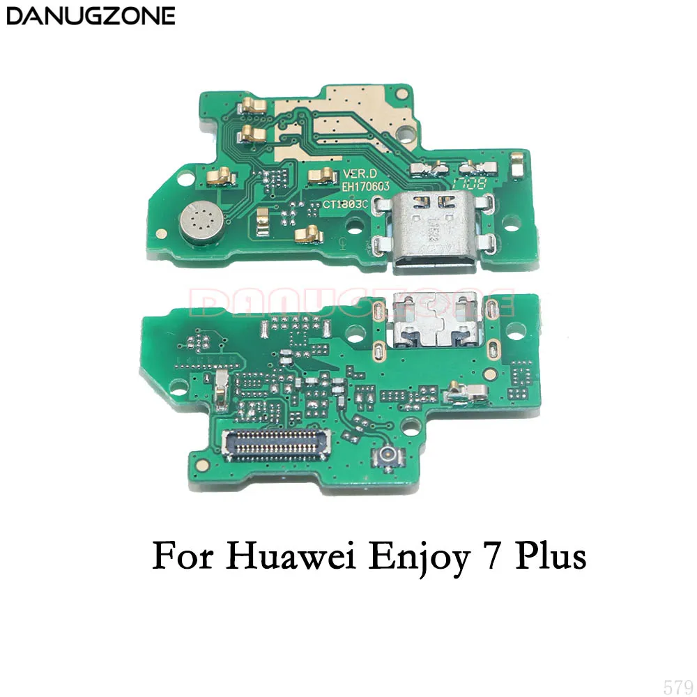 Usb разъем для зарядки док станции порта плата гибкий кабель Huawei Enjoy 7 Plus 7S|Шлейфы