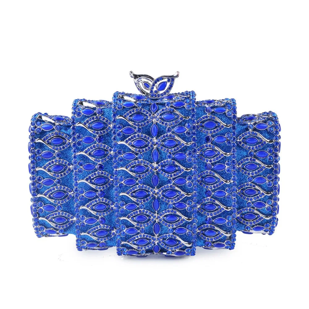 Роскошные вечерние сумочки зеленого/синего цвета с кристаллами для выпускного