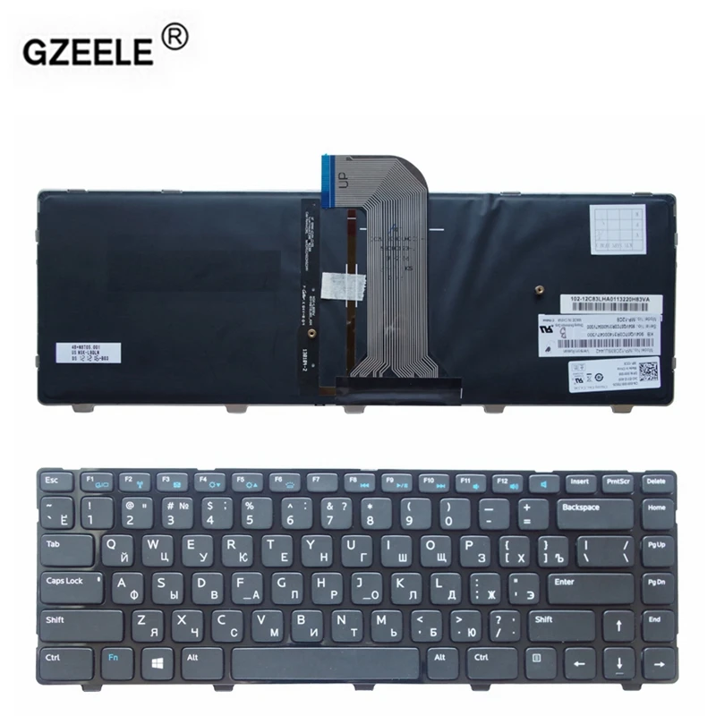 

GZEELE new Laptop Keyboard for Dell 3421 14R-2158 V2421 15Z 5523 V3421 3421 2421 5421 5437 5435 M431R N5421 RUSSIAN RU backlight