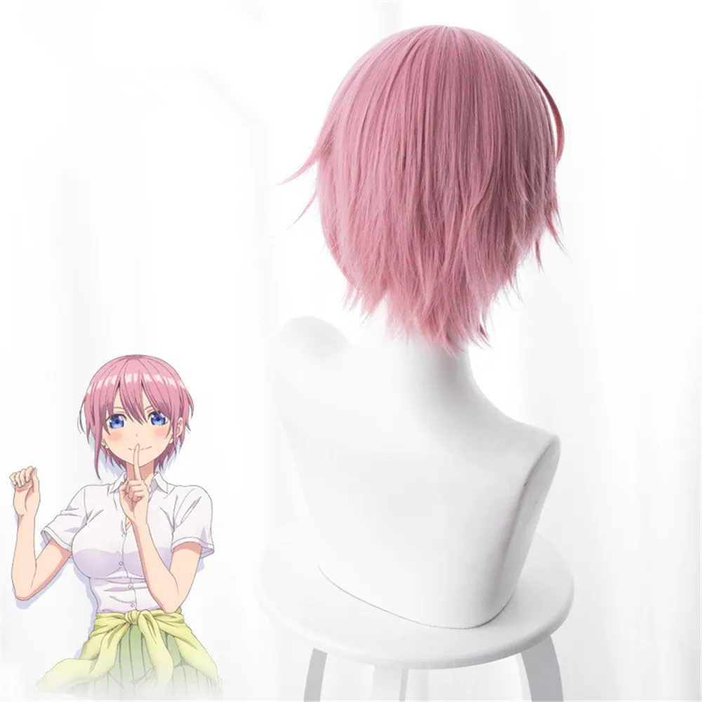 Парики для косплея Gotoubun no Hanayome Nakano Ichika короткие прямые парики Хэллоуина