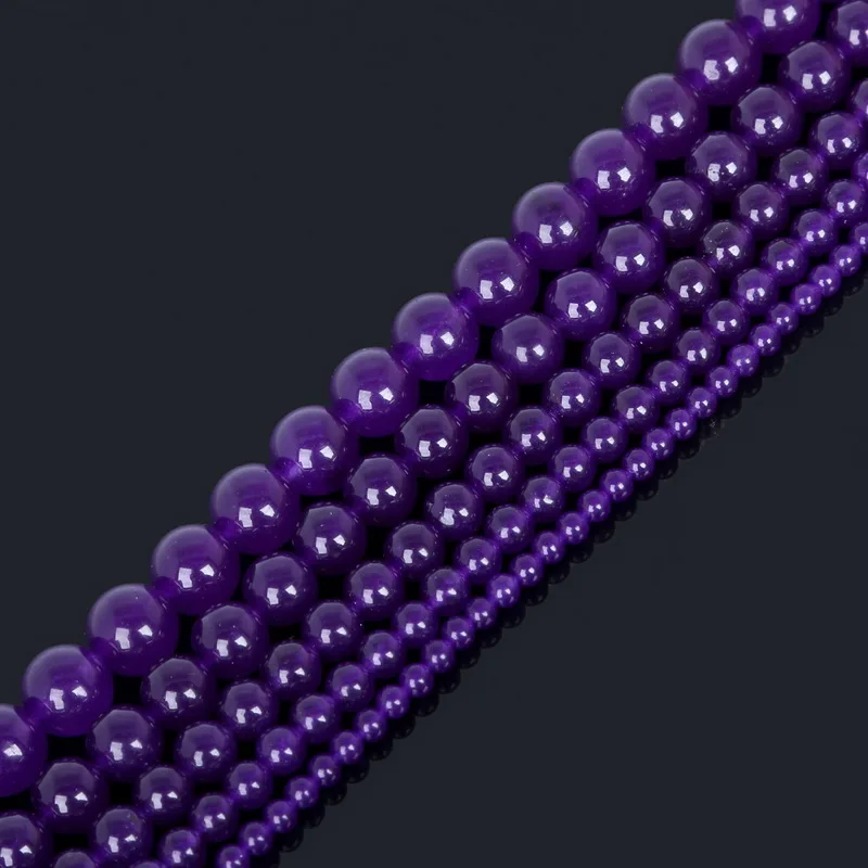 Круглые Бусины Из Натурального окрашенного белого камня 4 6 8 10 12 мм