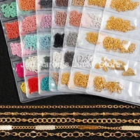 1 pack mixed style gold silver metal 3d nail art decorations chain alloy manicure nails accessories new arrive