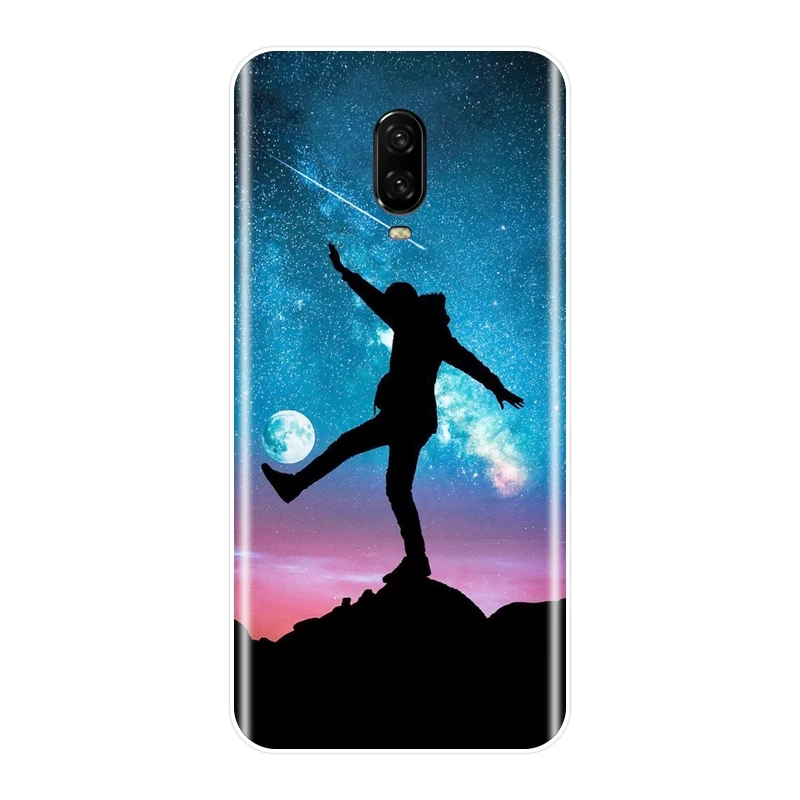 Мягкий силиконовый чехол для телефона OnePlus 6 6 T 5 5 T 3 3 T Star Moon Космос астронавт забавная крутая задняя крышка для One Plus 3 3 T 5 5 T 6 6 T