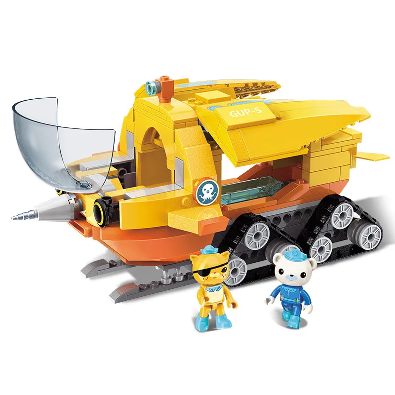Обучающие строительные блоки Octonauts игрушки для укладки подарки детей корабль