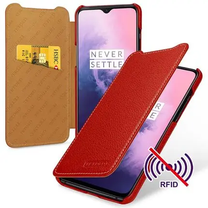 Красный Модный чехол-кошелек для Oneplus7, бизнес флип-чехол для телефона Oneplus 7 Pro 1+ 7, чехол из натуральной кожи Fundas - Цвет: Красный