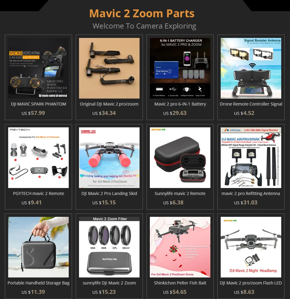 Набор фильтров для объектива камеры sunnylife DJI Mavic 2 Zoom kit MCUV/CPL/ND4/ND8 для DJI Mavic 2 Zoom Drone аксессуары