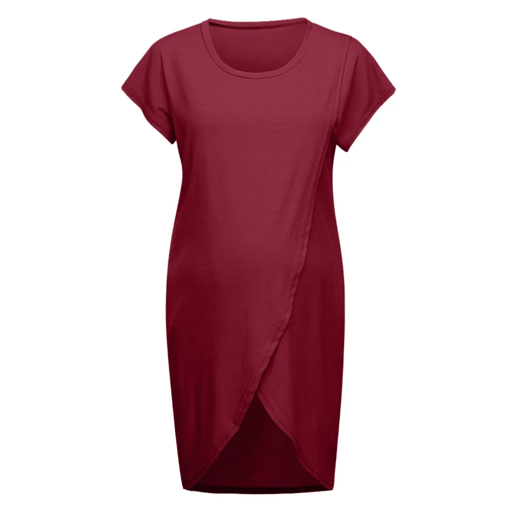 Summer Pregnant Women Nursing Dresses Clothes Women's Maternity Wrap Top Cap Sleeveless Layer Blouse Vest Dress | Мать и ребенок
