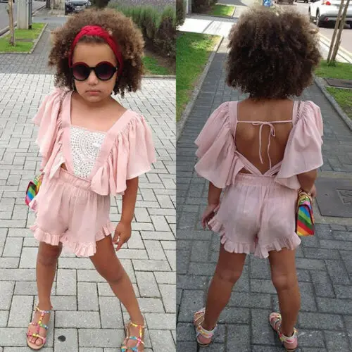 Новинка 2019 года фирменный комбинезон с оборками и рукавами Комбинезон для