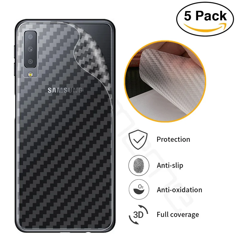 3D защитная задняя пленка из углеродного волокна для Samsung Galaxy A7 2018 Защитная задней