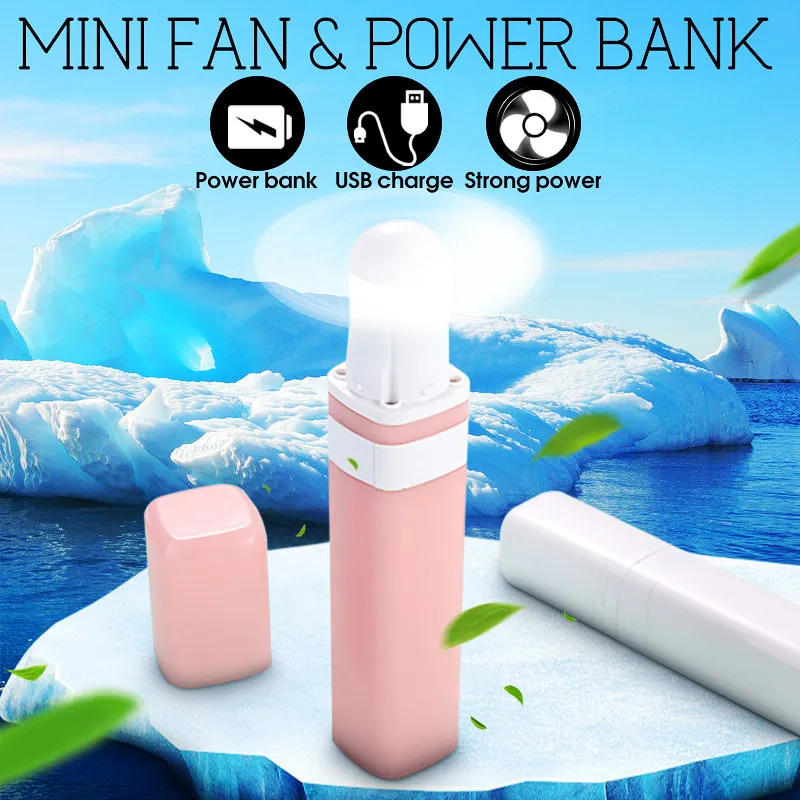 Pink(2600mAh) Мини Портативный уличный ручной настольный вентилятор USB Электрический перезаряжаемый кулер для путешествий power Bank для iPhone 5 6 7 Мобильный телефон - Цвет: Pink(2600mAh)