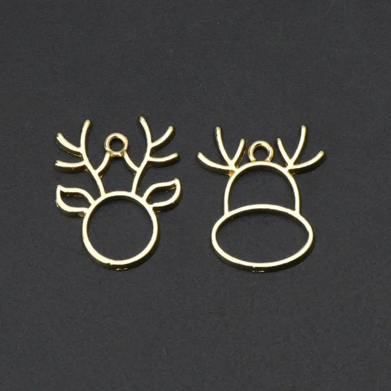 2 шт. олень и пустые рамки подвески открытые оправы установка УФ смола ювелирных
