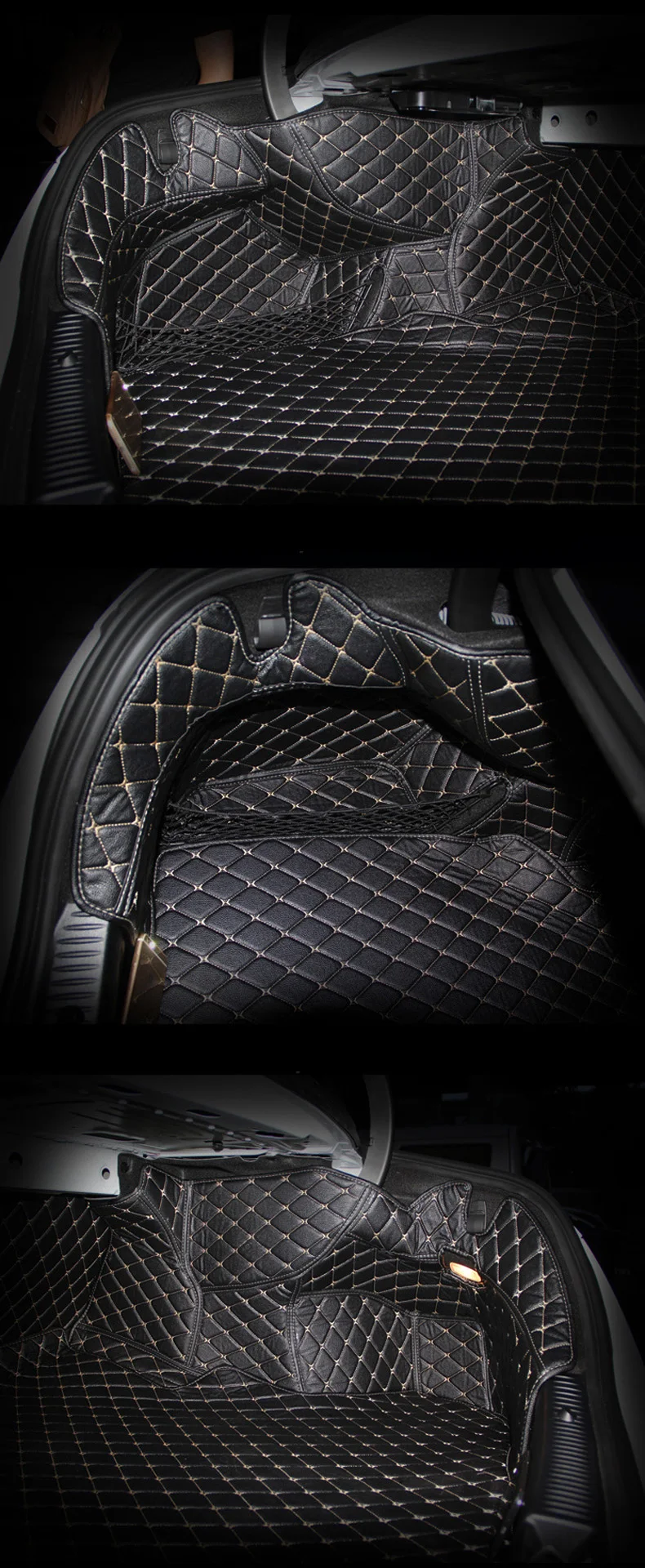 fiber leather car trunk mat for mercedes benz w205 c180 c200 c250 c300 accessories