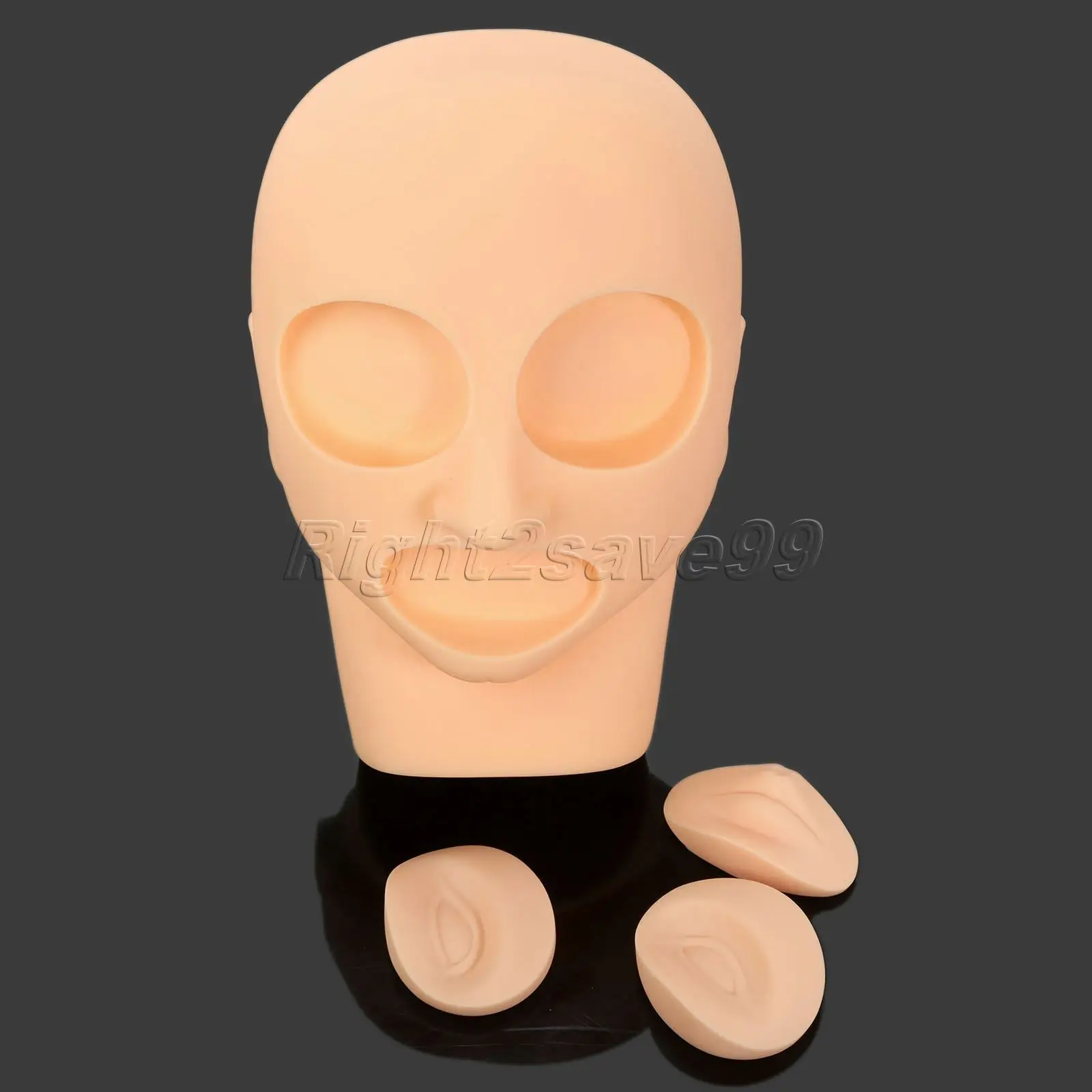 3D Head Tattoo Practice with 2pcs Eyes + 1pc Lip Mannequin Skin Permanent Fake Mould Silicon Rubber Makeup Tools High Quality | Красота и