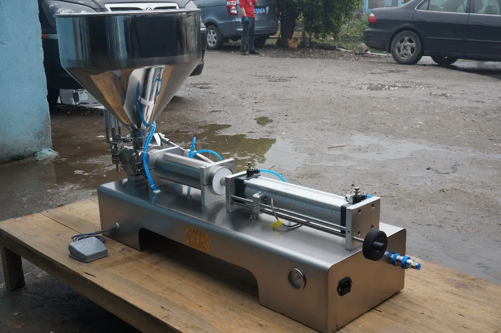 Машина для розлива пищевых продуктов паста с одним соплом большой бункер