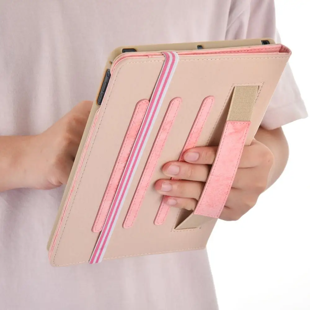 Модный чехол книжка с магнитной подставкой для iPad Air 2 кожаный ручкой из ТПУ умный