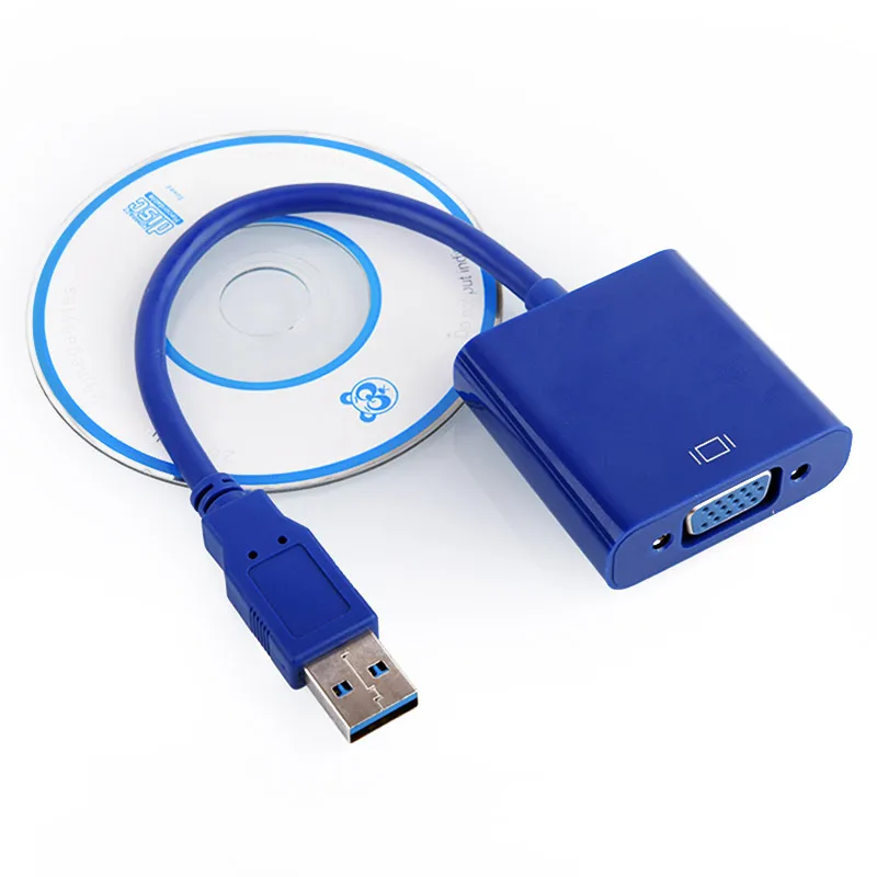 

3.0 USB to VGA Connector 1080P Support for Laptops, Desktops and Monitors, Projectors, TVS for Multi-Monitors