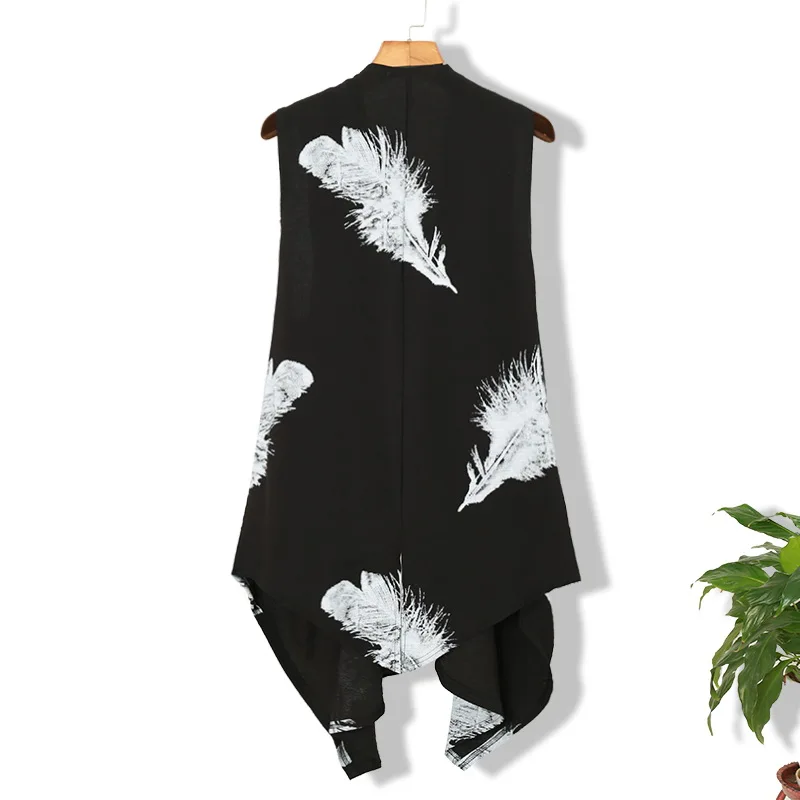 3XL 2019 летняя мода корейский стиль для мужчин и женщин с принтом перьев