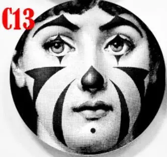 25 Fornasetti Ремесла керамические тарелки украшения дома Fornasetti тарелка фарфоровые настенные тарелки 8 дюймов - Цвет: 25