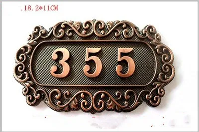 Античный бронзовый дом номер в стиле ретро 3 4 номера Персонализированная дверь