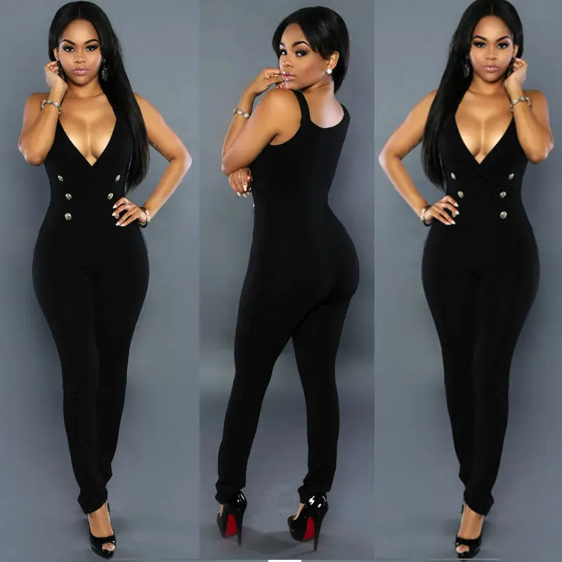 Женский комбинезон без рукавов Облегающий клубная одежда|bodycon jumpsuit romper|bodycon