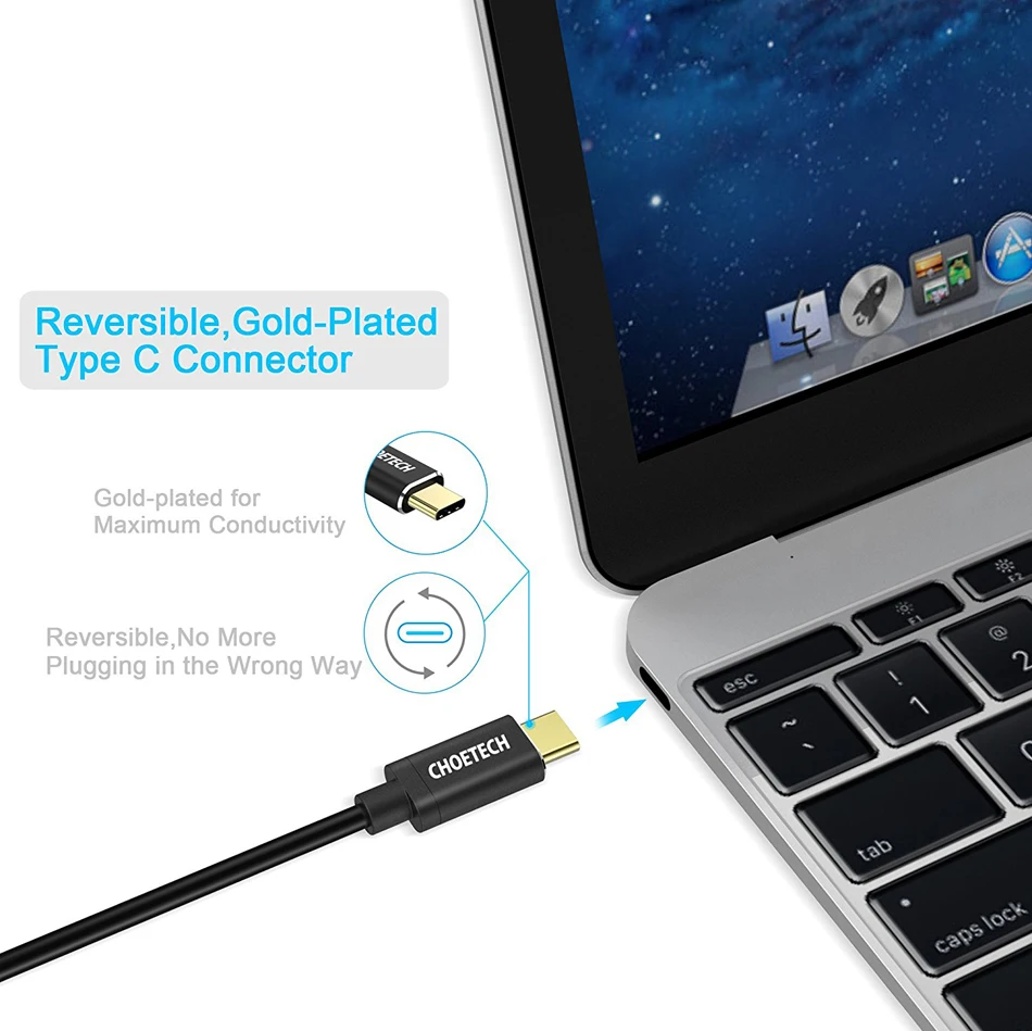 CHOETECH USB C к HDMI 4K @ 60Hz Тип Thunderbolt 3 Совместимость адаптер для Galaxy S9/S9 плюс 2017/MacBook Pro 2016| |