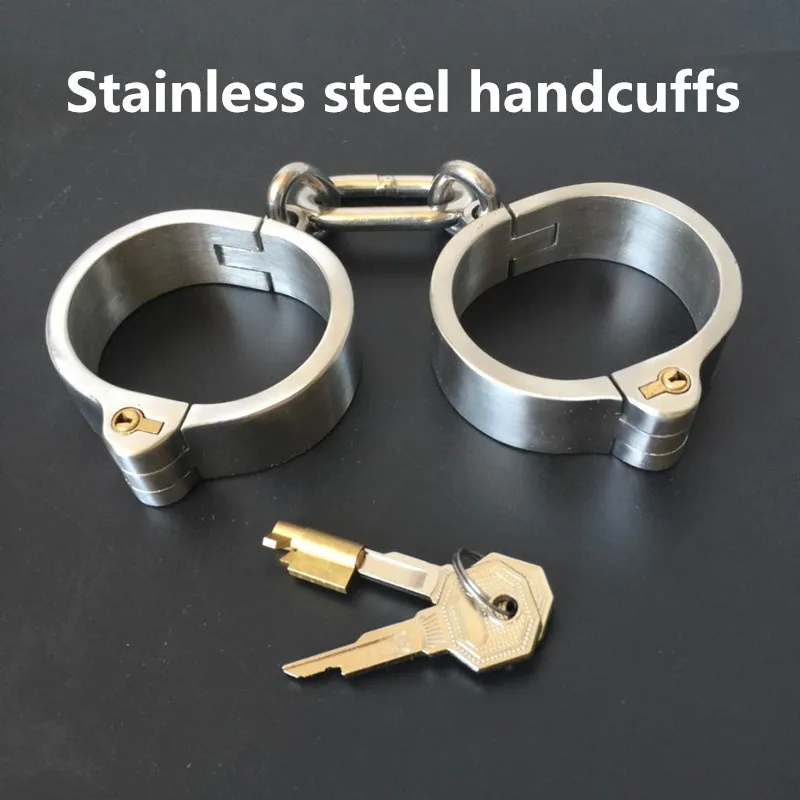 304 наручники из нержавеющей стали для секса Овальный тип бондаж замок БДСМ фетиш