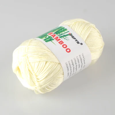 2 milk white TPRPYN 500 г = 10 шт. мягкая гладкая натуральная бамбуковая хлопковая пряжа для ручного вязания, Детская хлопчатобумажная пряжа, вязаная спицами 2,25 мм - Цвет: 2 milk white