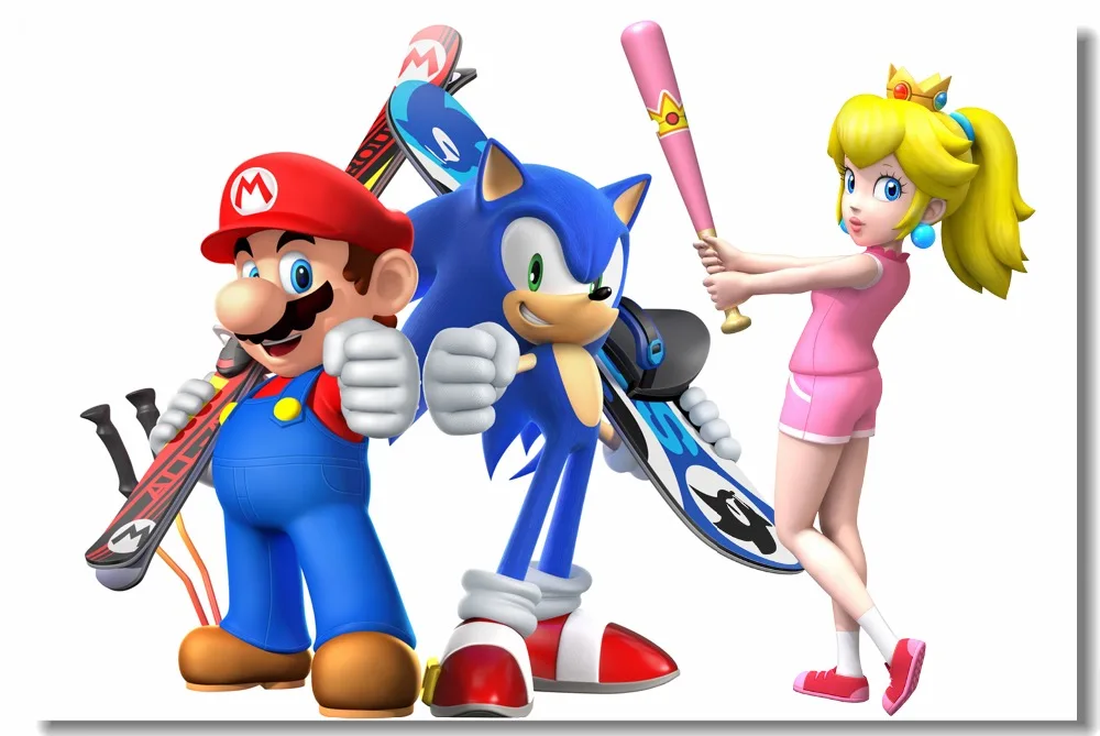 Обычный искусство на холсте стене Super Sonic Riders Jet The Hawk плакат Yoshi Toad обои настенные