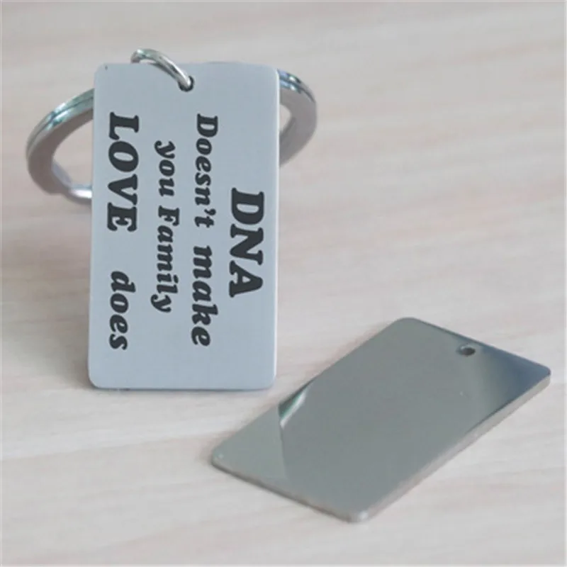 Горячий креативный брелок из нержавеющей стали на заказ DNA не делает вашу семью