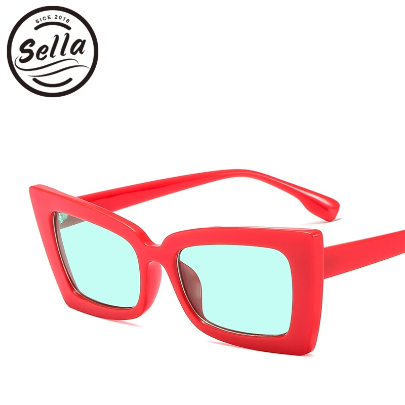 Selle новые модные женские негабаритные кошачьи солнцезащитные очки трендовые