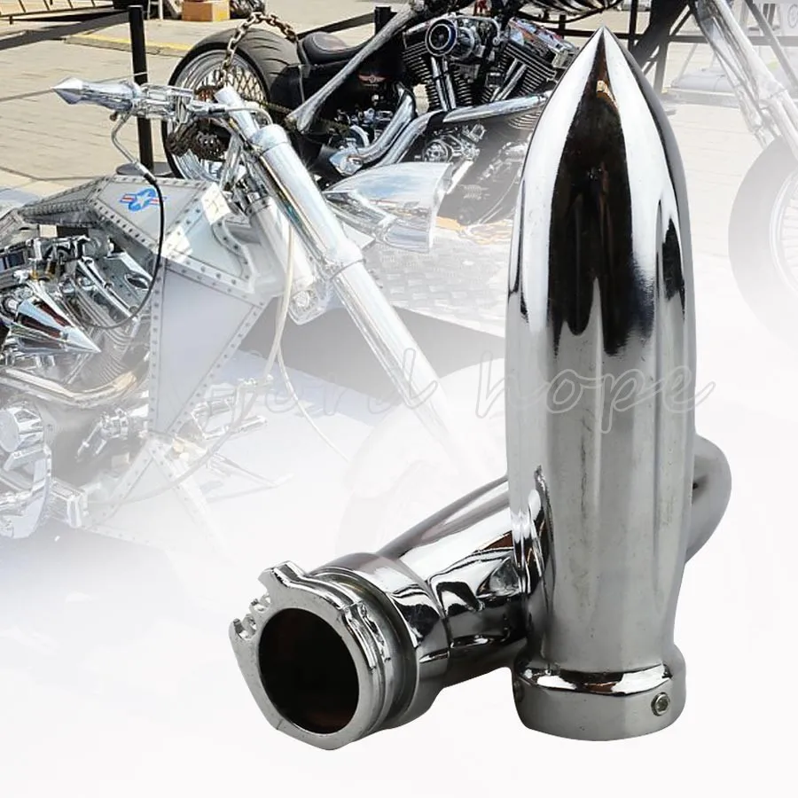 

Chrome Edge Bullet Aluminum Spike Metal Hand Bars Handlebar Hand Grips (1") for Most of Motorcycle Custom