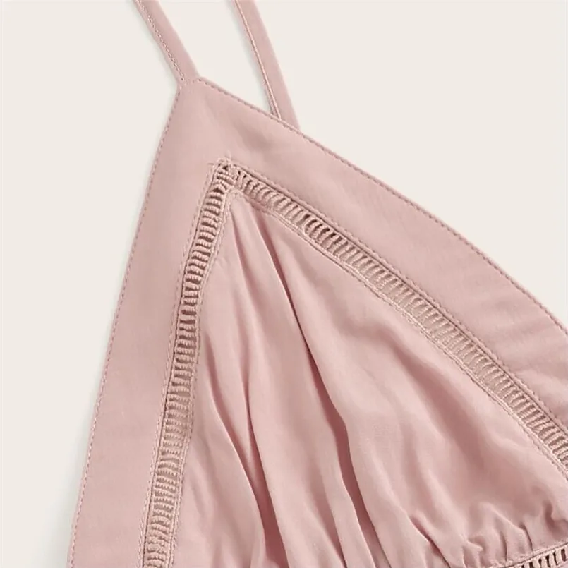 Женские одноцветные с v-образным вырезом коротким рукавом широкие брюки на