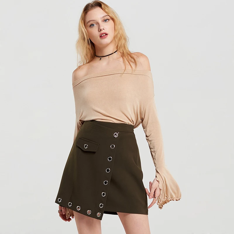 HDY Haoduoyi Brand 2020 Slash neck Off Shoulder Sexy Women T-shirts Chiffon Ruffle Butterfly Sleeve Tees Fashion Lady Pullovers | Женская