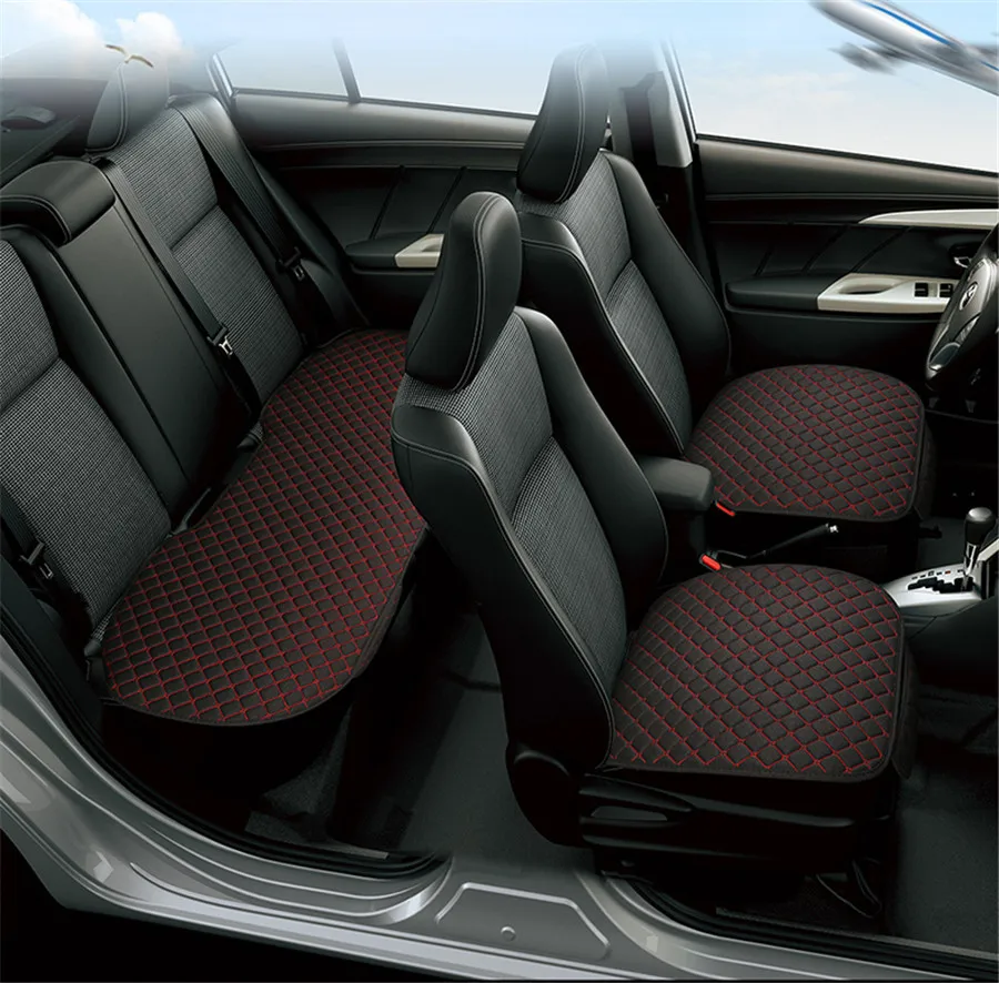 

Universal Black-Red (Front+Rear) Seat Covers Car Interior Accessories