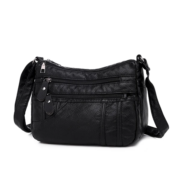 shoulder bag 6 Annmouler модная женская сумка через плечо из искусственной кожи черная мягкая сумка-мессенджер для девочек дизайнерские женские сумки кошелек - Цвет: shoulder bag 6