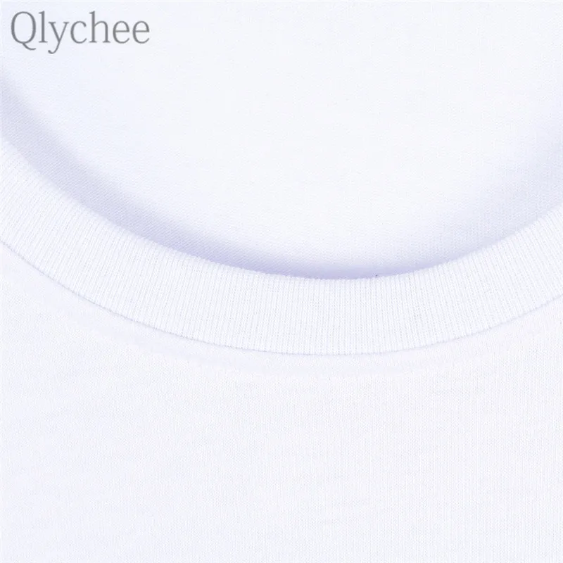 Qlychee Harajuku женские футболки с принтом для девочек Топ Футболка круглым вырезом