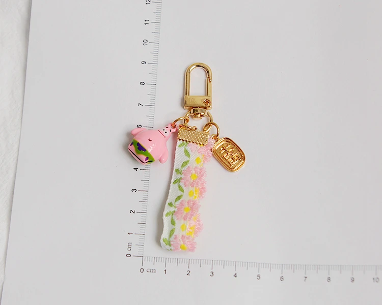 1 шт. брелок для ключей Omamori sweet с клубничным бантом цепочкой колокольчиком