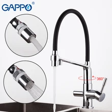 GAPPO G4398-7 kitchen faucet filtered water black kitchen sink mixer tap water sink crane water mixer crane torneira cozinha