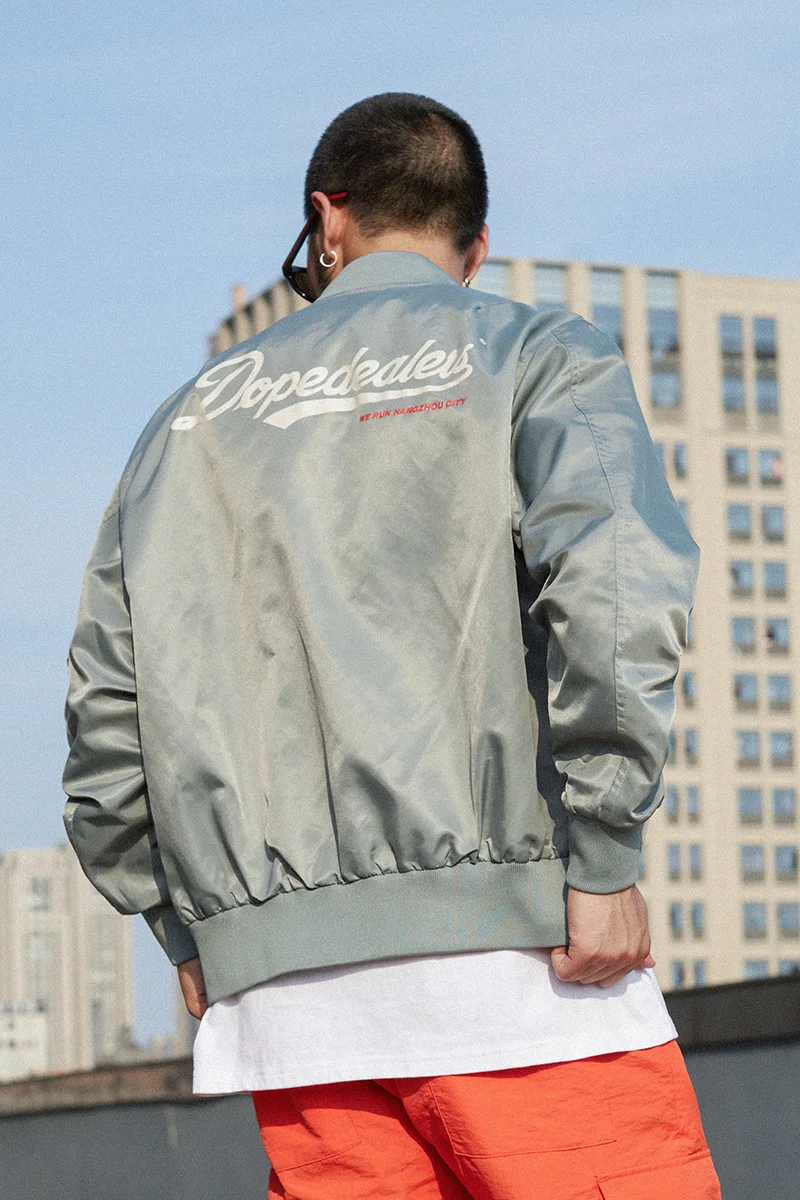 Мужская куртка-бомбер с буквенным принтом CHINISM свободная куртка-пилот Ma1 на